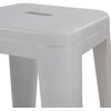 ΣΚΑΜΠΟ ΜΠΑΡ ΜΕΤΑΛΛΙΚΟ MELITA-PRO HM8642.41 ΣΕ ΛΕΥΚΟ ΜΑΤ 43x43x78Υεκ.