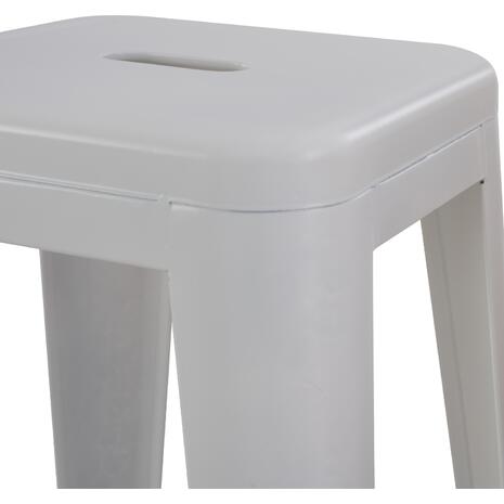 ΣΚΑΜΠΟ ΜΠΑΡ ΜΕΤΑΛΛΙΚΟ MELITA-PRO HM8642.41 ΣΕ ΛΕΥΚΟ ΜΑΤ 43x43x78Υεκ.