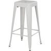 ΣΚΑΜΠΟ ΜΠΑΡ ΜΕΤΑΛΛΙΚΟ MELITA-PRO HM8642.41 ΣΕ ΛΕΥΚΟ ΜΑΤ 43x43x78Υεκ.