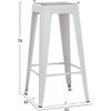 ΣΚΑΜΠΟ ΜΠΑΡ ΜΕΤΑΛΛΙΚΟ MELITA-PRO HM8642.41 ΣΕ ΛΕΥΚΟ ΜΑΤ 43x43x78Υεκ.