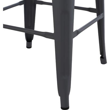 ΣΚΑΜΠΟ ΜΠΑΡ ΜΕΤΑΛΛΙΚΟ MELITA-PRO HM8642.50 ΣΕ ΓΚΡΙ 43x43x78Υεκ.