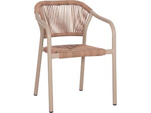 ΠΟΛΥΘΡΟΝΑ ΑΛΟΥΜΙΝΙΟΥ LUCCI HM6266.02 MOKA ΣΚΕΛΕΤΟΣ-P.E.RATTAN ΦΥΣΙΚΟ 58x56x79Υεκ