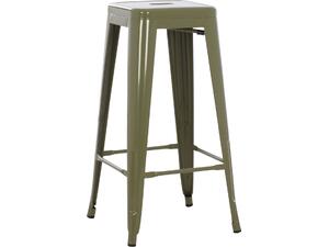 ΣΚΑΜΠΟ ΜΠΑΡ ΜΕΤΑΛΛΙΚΟ MELITA-PRO HM8642.43 ΣΕ DARK OLIVE 43x43x78Υεκ.