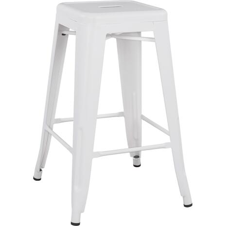 ΣΚΑΜΠΟ ΜΕΣΑΙΟΥ ΥΨΟΥΣ ΜΕΤΑΛΛΙΚΟ MELITA-PRO HM8573.41 ΛΕΥΚΟ ΜΑΤ 43x43x67Υεκ.