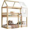 ΠΑΙΔΙΚΗ ΚΟΥΚΕΤΑ ΣΠΙΤΑΚΙ τ.MONTESSORI HOOD HM705.01 ΞΥΛΟ ΠΕΥΚΟΥ ΣΕ ΦΥΣΙΚΟ-ΣΤΡΩΜΑΤΑ 190x90εκ