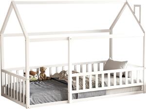 ΚΡΕΒΑΤΙ ΠΑΙΔΙΚΟ ΜΕ ΚΑΓΚΕΛΟ HOUSER HM706.03 τ.MONTESSORI ΞΥΛΟ ΠΕΥΚΟ ΛΕΥΚΟ-190x90εκ