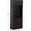 ΒΙΒΛΙΟΘΗΚΗ ΓΡΑΦΕΙΟΥ ΕΠΑΓΓΕΛΜΑΤΙΚΗ ROSEWOOD HM2089 ΜΕΛΑΜΙΝΗ ΓΚΡΙ-WENGE 80Χ40Χ200Υεκ.
