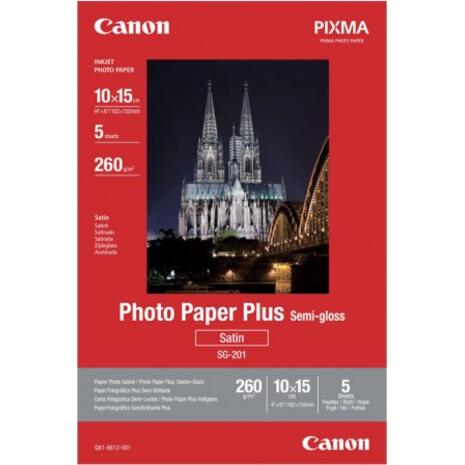 Χαρτί φωτογραφικό Photo Plus A6 Canon 10x15cm Semi gloss 260gr/m2 (πακέτο 5 φύλλων)