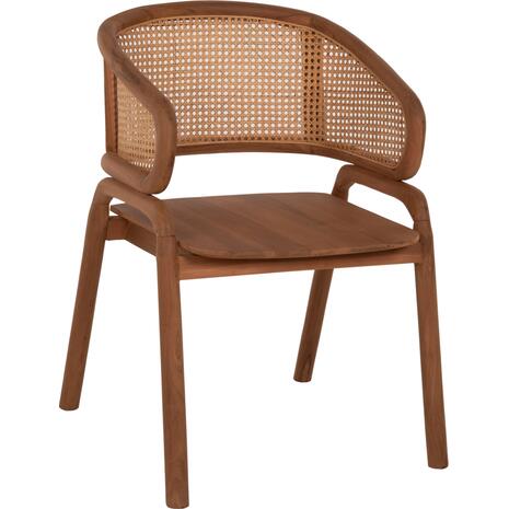 ΠΟΛΥΘΡΟΝΑ ΜΑΣΙΦ ΞΥΛΟ ΤEAK & RATTAN ΠΛΑΤΗ ΦΥΣΙΚΟ 57x62x83Υεκ.HM9402.01