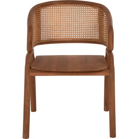 ΠΟΛΥΘΡΟΝΑ ΜΑΣΙΦ ΞΥΛΟ ΤEAK & RATTAN ΠΛΑΤΗ ΦΥΣΙΚΟ 57x62x83Υεκ.HM9402.01