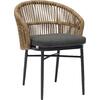 ΠΟΛΥΘΡΟΝΑ ΑΛΟΥΜΙΝΙΟΥ ORIN HM6265.01 ΣΚΟΥΡΟ ΓΚΡΙ- P.E.RATTAN ΣΕ ΦΥΣΙΚΟ 58x61x75Υεκ.