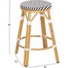 ΣΚΑΜΠΟ ΑΛΟΥΜΙΝΙΟΥ ΜΕΣ.ΥΨΟΥΣ CHINO HM6286.03 BAMBOO LOOK & TEXTILENE ΜΑΥΡΟ 43x43x65Υεκ