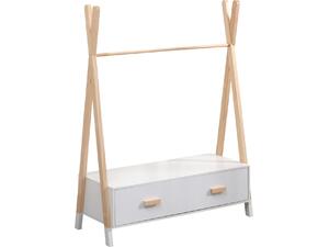 ΚΡΕΜΑΣΤΡΑ ΜΕ ΣΥΡΤΑΡΙΑ ΠΑΙΔΙΚH PASCHAL HM2491.03 ΜΕΛΑΜΙΝΗ-ΞΥΛΟ ΠΕΥΚΟΥ 80x40x130Υεκ