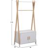 ΚΡΕΜΑΣΤΡΑ ΠΑΙΔΙΚH ΜΕ ΝΤΟΥΛΑΠΙ PASCHAL HM2495.03 ΜΕΛΑΜΙΝΗ-ΞΥΛΟ ΠΕΥΚΟΥ 76x44x170Υεκ