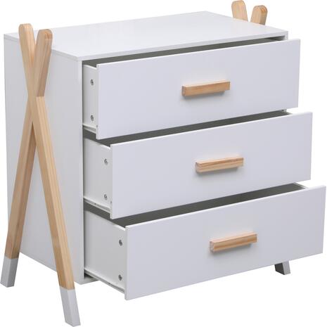 ΣΥΡΤΑΡΙΕΡΑ ΠΑΙΔΙΚH PASCHAL HM2493.03 ΜΕΛΑΜΙΝΗ-ΞΥΛΟ ΠΕΥΚΟΥ 76x40x80.5Υεκ