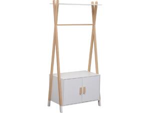 ΚΡΕΜΑΣΤΡΑ ΠΑΙΔΙΚH ΜΕ ΝΤΟΥΛΑΠΙ PASCHAL HM2495.03 ΜΕΛΑΜΙΝΗ-ΞΥΛΟ ΠΕΥΚΟΥ 76x44x170Υεκ