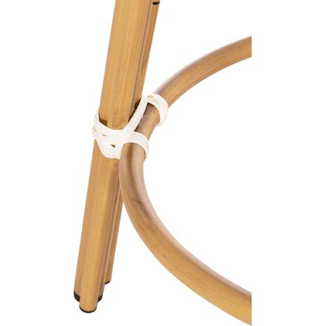 ΣΚΑΜΠΟ ΑΛΟΥΜΙΝΙΟΥ ΜΕΣ.ΥΨΟΥΣ CHINO HM6286.05 BAMBOO LOOK & TEXTILENE ΜΠΛΕ 43x43x65Υεκ