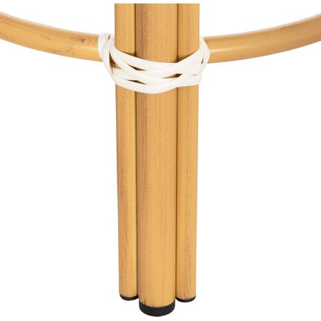 ΣΚΑΜΠΟ ΑΛΟΥΜΙΝΙΟΥ ΜΕΣ.ΥΨΟΥΣ CHINO HM6286.05 BAMBOO LOOK & TEXTILENE ΜΠΛΕ 43x43x65Υεκ