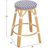 ΣΚΑΜΠΟ ΑΛΟΥΜΙΝΙΟΥ ΜΕΣ.ΥΨΟΥΣ CHINO HM6286.05 BAMBOO LOOK & TEXTILENE ΜΠΛΕ 43x43x65Υεκ