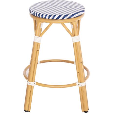 ΣΚΑΜΠΟ ΑΛΟΥΜΙΝΙΟΥ ΜΕΣ.ΥΨΟΥΣ CHINO HM6286.05 BAMBOO LOOK & TEXTILENE ΜΠΛΕ 43x43x65Υεκ