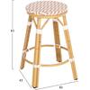 ΣΚΑΜΠΟ ΑΛΟΥΜΙΝΙΟΥ ΜΕΣ.ΥΨΟΥΣ CHINO HM6286.04 BAMBOO LOOK ΦΥΣΙΚΟ & TEXTILENE 43x43x65Υεκ