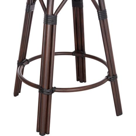 ΣΚΑΜΠΟ ΑΛΟΥΜΙΝΙΟΥ ΜΕΣ.ΥΨΟΥΣ CHINO HM6286.01 BAMBOO LOOK & TEXTILENE ΚΑΦΕ 43x43x65Υεκ