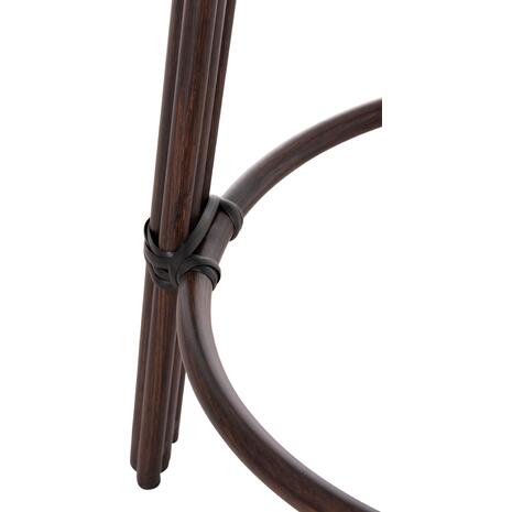 ΣΚΑΜΠΟ ΑΛΟΥΜΙΝΙΟΥ ΜΕΣ.ΥΨΟΥΣ CHINO HM6286.01 BAMBOO LOOK & TEXTILENE ΚΑΦΕ 43x43x65Υεκ