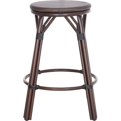 ΣΚΑΜΠΟ ΑΛΟΥΜΙΝΙΟΥ ΜΕΣ.ΥΨΟΥΣ CHINO HM6286.01 BAMBOO LOOK & TEXTILENE ΚΑΦΕ 43x43x65Υεκ