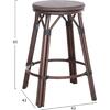 ΣΚΑΜΠΟ ΑΛΟΥΜΙΝΙΟΥ ΜΕΣ.ΥΨΟΥΣ CHINO HM6286.01 BAMBOO LOOK & TEXTILENE ΚΑΦΕ 43x43x65Υεκ