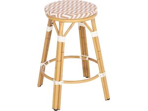 ΣΚΑΜΠΟ ΑΛΟΥΜΙΝΙΟΥ ΜΕΣ.ΥΨΟΥΣ CHINO HM6286.04 BAMBOO LOOK ΦΥΣΙΚΟ & TEXTILENE 43x43x65Υεκ