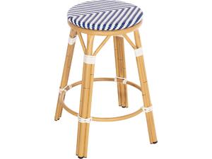 ΣΚΑΜΠΟ ΑΛΟΥΜΙΝΙΟΥ ΜΕΣ.ΥΨΟΥΣ CHINO HM6286.05 BAMBOO LOOK & TEXTILENE ΜΠΛΕ 43x43x65Υεκ