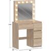 ΤΟΥΑΛΕΤΑ ΜΕ ΦΩΤΙΣΜΟ LED & ΣΥΡΤΑΡΙΑ KEITLIN HM2499.01 ΜΕΛΑΜΙΝΗ ΣΕ SONAMA 80x40x140Υεκ