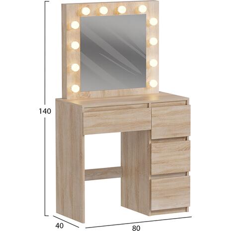 ΤΟΥΑΛΕΤΑ ΜΕ ΦΩΤΙΣΜΟ LED & ΣΥΡΤΑΡΙΑ KEITLIN HM2499.01 ΜΕΛΑΜΙΝΗ ΣΕ SONAMA 80x40x140Υεκ