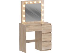 ΤΟΥΑΛΕΤΑ ΜΕ ΦΩΤΙΣΜΟ LED & ΣΥΡΤΑΡΙΑ KEITLIN HM2499.01 ΜΕΛΑΜΙΝΗ ΣΕ SONAMA 80x40x140Υεκ