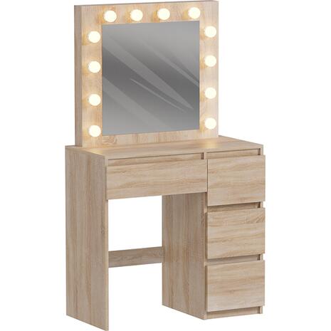 ΤΟΥΑΛΕΤΑ ΜΕ ΦΩΤΙΣΜΟ LED & ΣΥΡΤΑΡΙΑ KEITLIN HM2499.01 ΜΕΛΑΜΙΝΗ ΣΕ SONAMA 80x40x140Υεκ