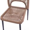 ΚΑΡΕΚΛΑ ΑΛΟΥΜΙΝΙΟΥ ΓΚΡΙ ΜΕ P.E.TWIST RATTAN ΜΠΕΖ HM5770.02 45x63x82Υ εκ.