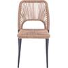 ΚΑΡΕΚΛΑ ΑΛΟΥΜΙΝΙΟΥ ΓΚΡΙ ΜΕ P.E.TWIST RATTAN ΜΠΕΖ HM5770.02 45x63x82Υ εκ.