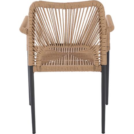 ΠΟΛΥΘΡΟΝΑ ΑΛΟΥΜΙΝΙΟΥ NOJO HM5771.02 ΓΚΡΙ ΜΕ P.E.TWIST RATTAN ΜΠΕΖ 55x63x82Y εκ.