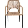 ΠΟΛΥΘΡΟΝΑ ΑΛΟΥΜΙΝΙΟΥ NOJO HM5771.02 ΓΚΡΙ ΜΕ P.E.TWIST RATTAN ΜΠΕΖ 55x63x82Y εκ.