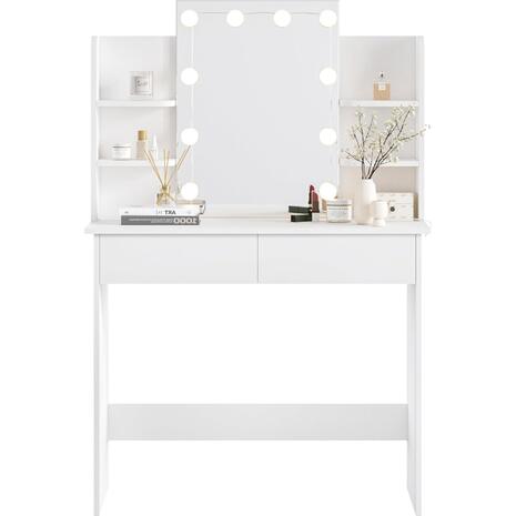 ΤΟΥΑΛΕΤΑ ΜΕ ΦΩΤΙΣΜΟ LED-ΡΑΦΙΑ-ΣΥΡΤΑΡΙΑ LAURYN HM2502.03 ΛΕΥΚΟ 101.8x40x139.5Υεκ