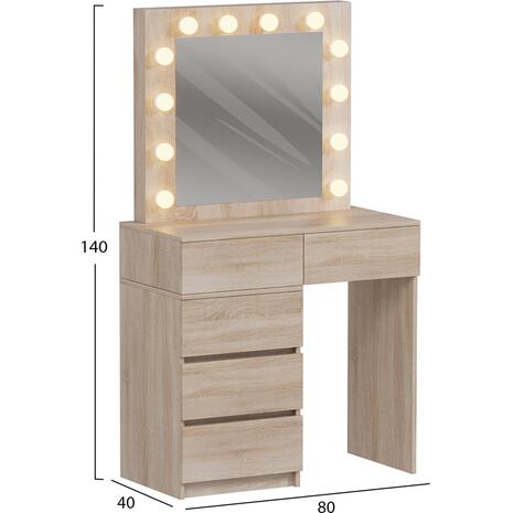 ΤΟΥΑΛΕΤΑ ΜΕ ΦΩΤΙΣΜΟ LED & ΣΥΡΤΑΡΙΑ BEYON HM2500.01 ΜΕΛΑΜΙΝΗ ΣΕ SONAMA 112.5x40.5x140Υεκ.