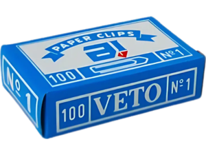 Συνδετήρες μεταλλικοί VETO Nο1 Συσκευασία 100 τεμαχίων