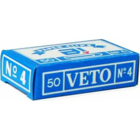 Συνδετήρες μεταλλικοί VETO Nο4 Συσκευασία 50 τεμαχίων