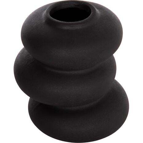 ΕΠΙΤΡΑΠΕΖΙΟ ΚΕΡΑΜΙΚΟ ΔΙΑΚΟΣΜΗΤΙΚΟ ROOK HM4628.02 ΜΑΥΡΟ ΜΑΤ Φ14x19Υεκ