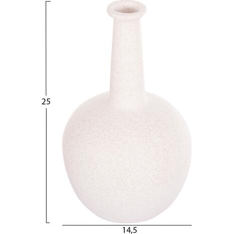 ΕΠΙΤΡΑΠΕΖΙΟ ΚΕΡΑΜΙΚΟ ΔΙΑΚΟΣΜΗΤΙΚΟ ELENDIL HM4593.01 ΥΠΟΛΕΥΚΟ ΚΡΥΣΤΑΛΛΙΚΟ Φ15x25Υεκ