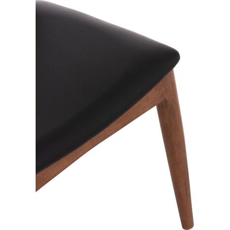 KΑΡΕΚΛΑ ΤΡΑΠΕΖΑΡΙΑΣ ALOR HM9947.03 RUBBERWOOD ΚΑΡΥΔΙ-ΜΑΥΡΟ PU 55x51x75Υεκ (σετ 2 τεμαχίων)