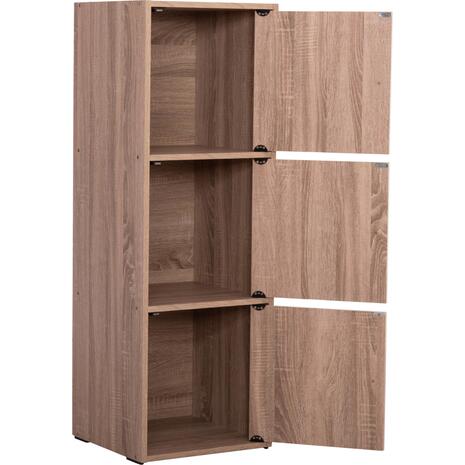 ΝΤΟΥΛΑΠΙ ΜΕ 3 ΑΠΟΘ. ΧΩΡΟΥΣ SORIANO HM9939.11 SONAMA OAK ΜΕΛΑΜΙΝΗ 40x39x119Υεκ.