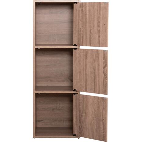 ΝΤΟΥΛΑΠΙ ΜΕ 3 ΑΠΟΘ. ΧΩΡΟΥΣ SORIANO HM9939.11 SONAMA OAK ΜΕΛΑΜΙΝΗ 40x39x119Υεκ.
