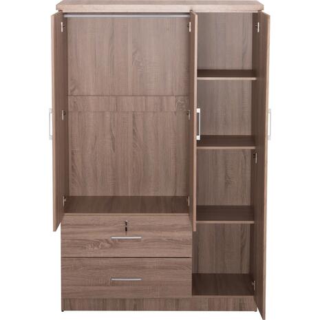 ΝΤΟΥΛΑΠΑ ΜΕ ΚΑΘΡΕΦΤΗ & ΣΥΡΤΑΡΙΑ JARRY HM2485.11 SONAMA OAK ΜΕΛΑΜΙΝΗ 119x48x183Υεκ
