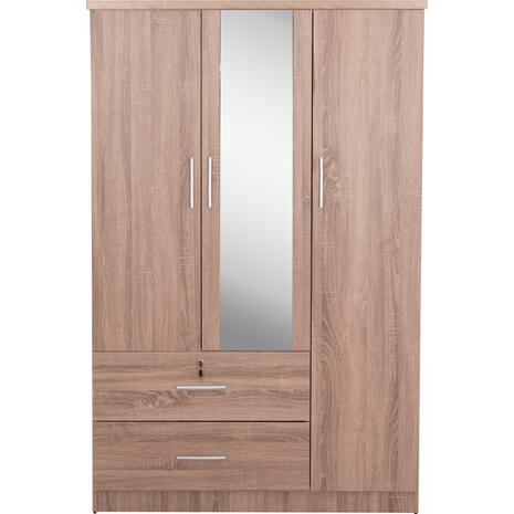 ΝΤΟΥΛΑΠΑ ΜΕ ΚΑΘΡΕΦΤΗ & ΣΥΡΤΑΡΙΑ JARRY HM2485.11 SONAMA OAK ΜΕΛΑΜΙΝΗ 119x48x183Υεκ